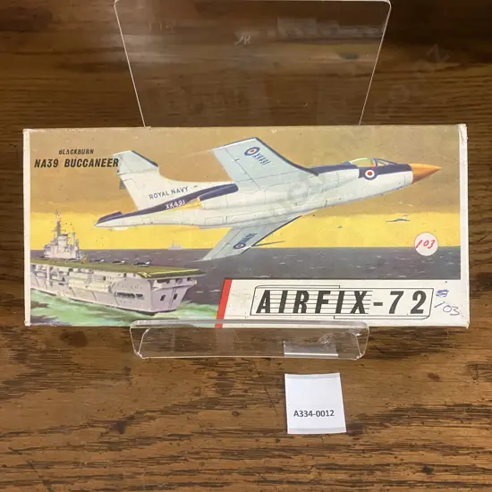 Vintage Airfix Blackburn NA39 Buccaneer 1/72 Scale Model Kit, No. 384 - England 1963 (Open Box)