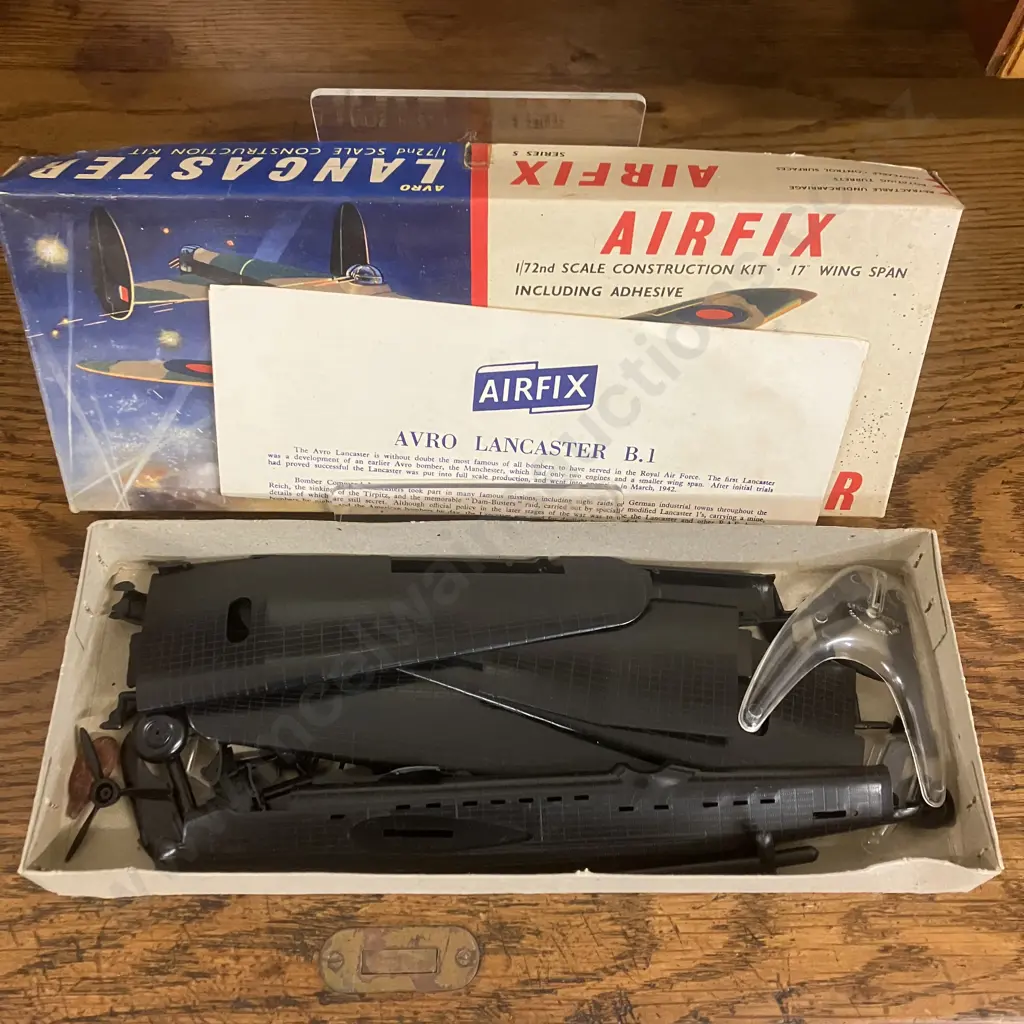 Vintage Airfix Vickers-Armstrongs Wellington Series 4 #1419 1959 & Avro Lancaster Series 5 #1418 1959 1/72 Kits, England Image 1++