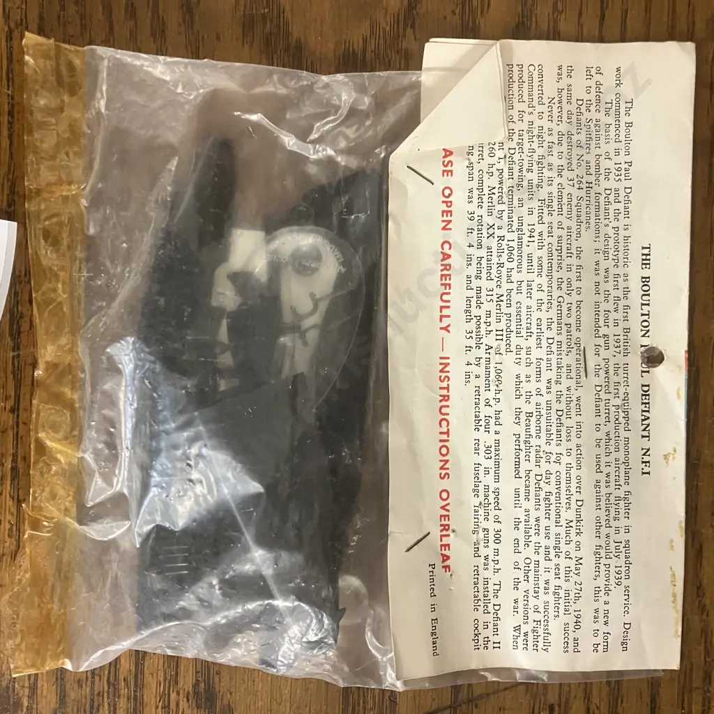 Vintage Airfix Boulton & Paul Defiant Nightfighter Kit, 1/72 scale, Pattern 111. Sealed In Hang Bag - England 1960 Image 1++