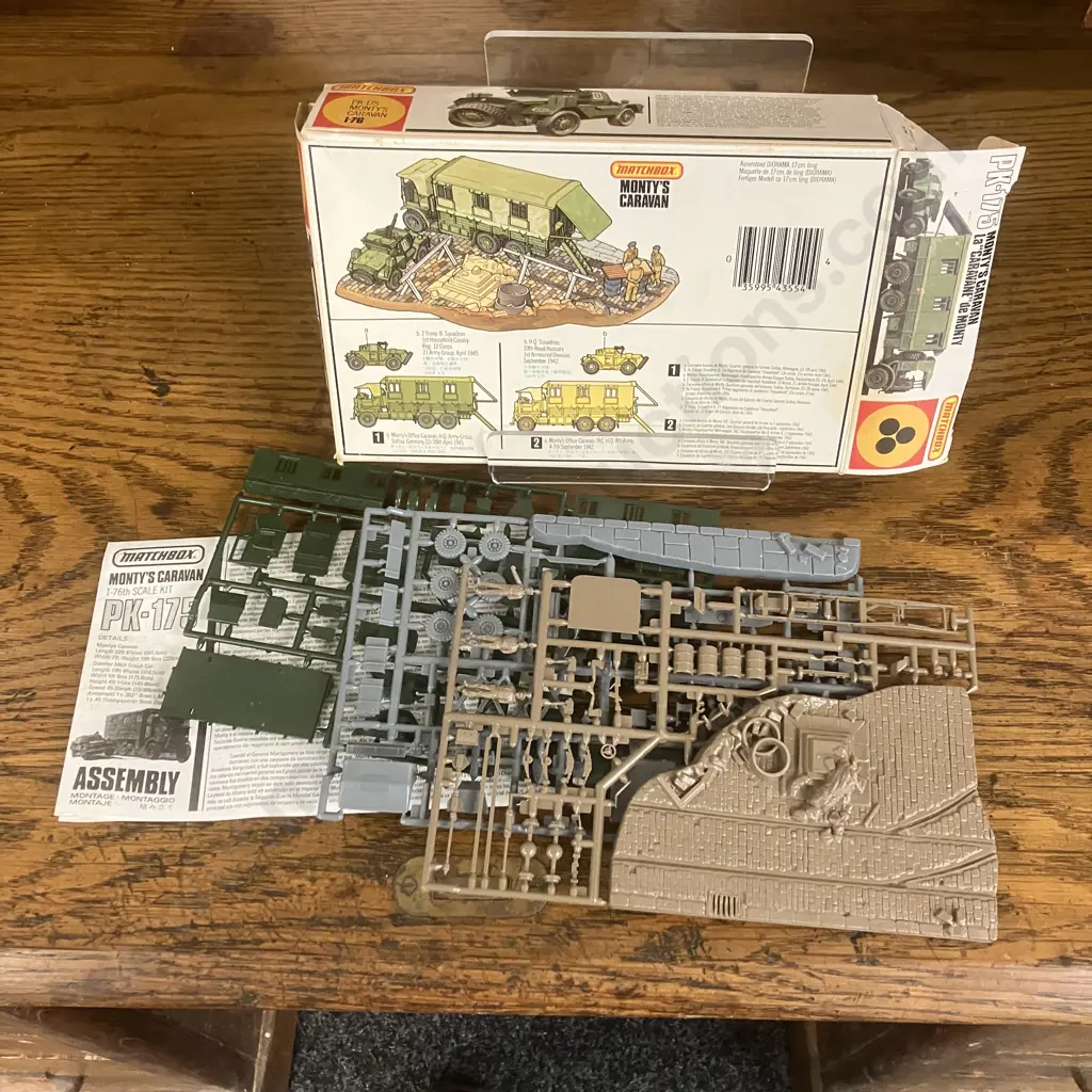 Matchbox 1/76 Monty's Caravan & Daimler MkII Scout Car #PK-175 1980 & Panzer Jaeger IV L/70 #PK-87 19778 Model Kits Image 1++