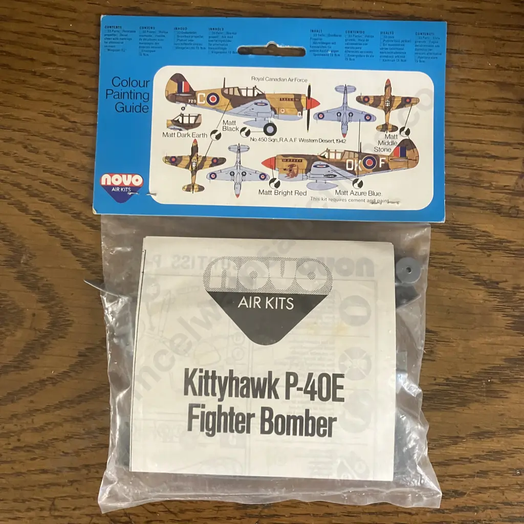 Vintage Novo(ex Frog) 1/72 Air Kits Thunderbolt P47 F390, DH88 Comet F168, Kittyhawk P40E F391, Morane Saulnier 406 F157 Image 1++