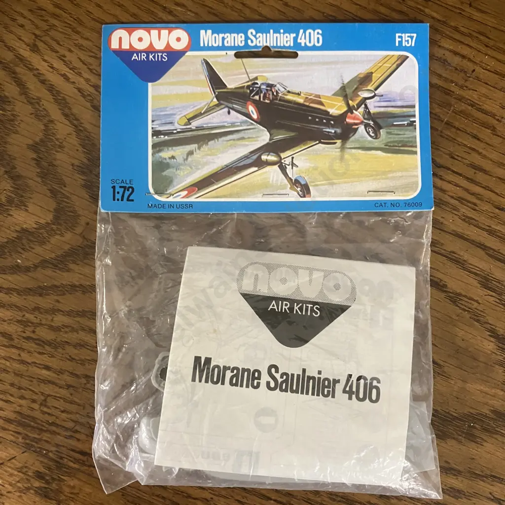 Vintage Novo(ex Frog) 1/72 Air Kits Thunderbolt P47 F390, DH88 Comet F168, Kittyhawk P40E F391, Morane Saulnier 406 F157 Image 1++