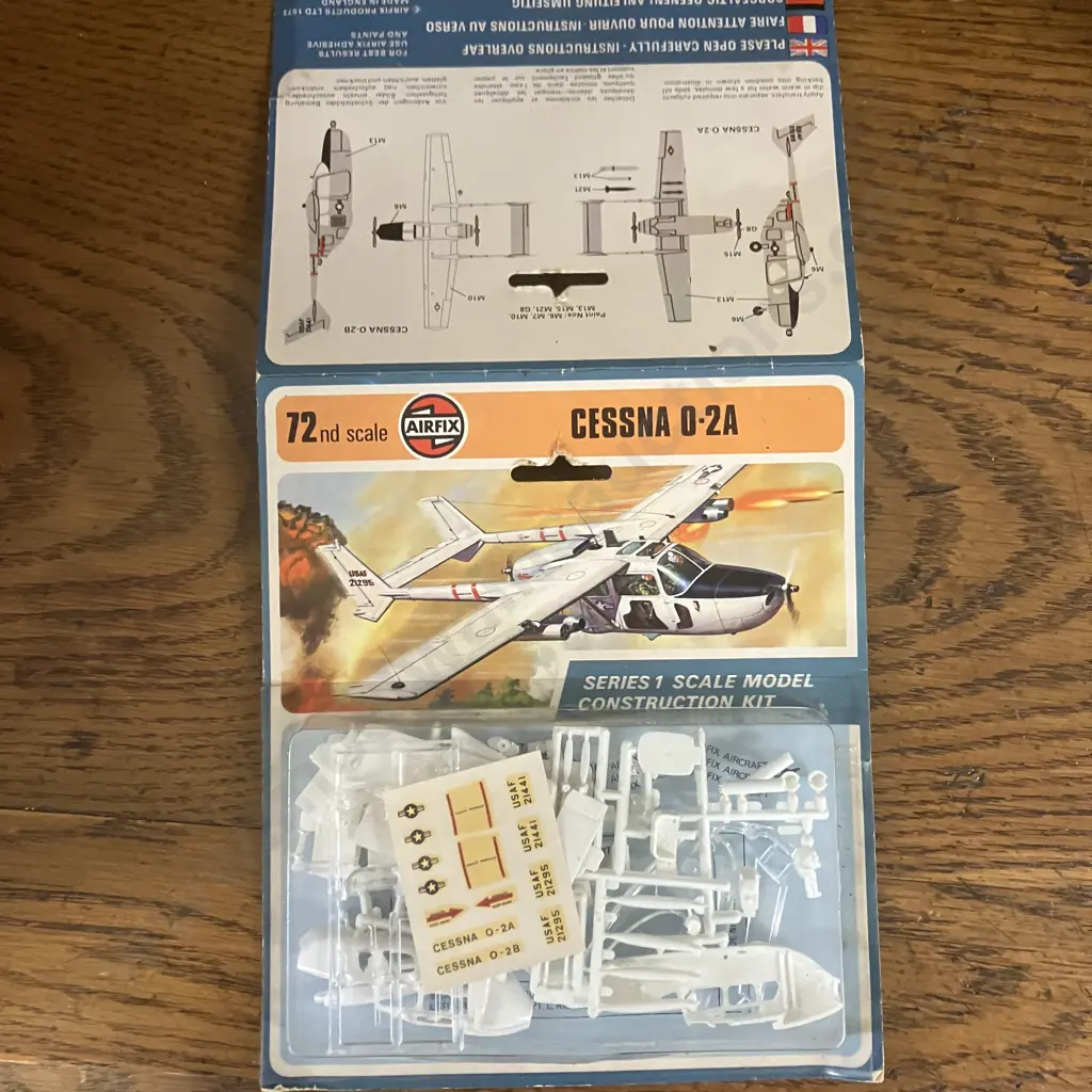 Vintage Airfix 1/72 Series 1 Blister Packs x 3 - SA.341 Gazelle, Cessna 0-2A, de Havilland Chipmunk Image 1++