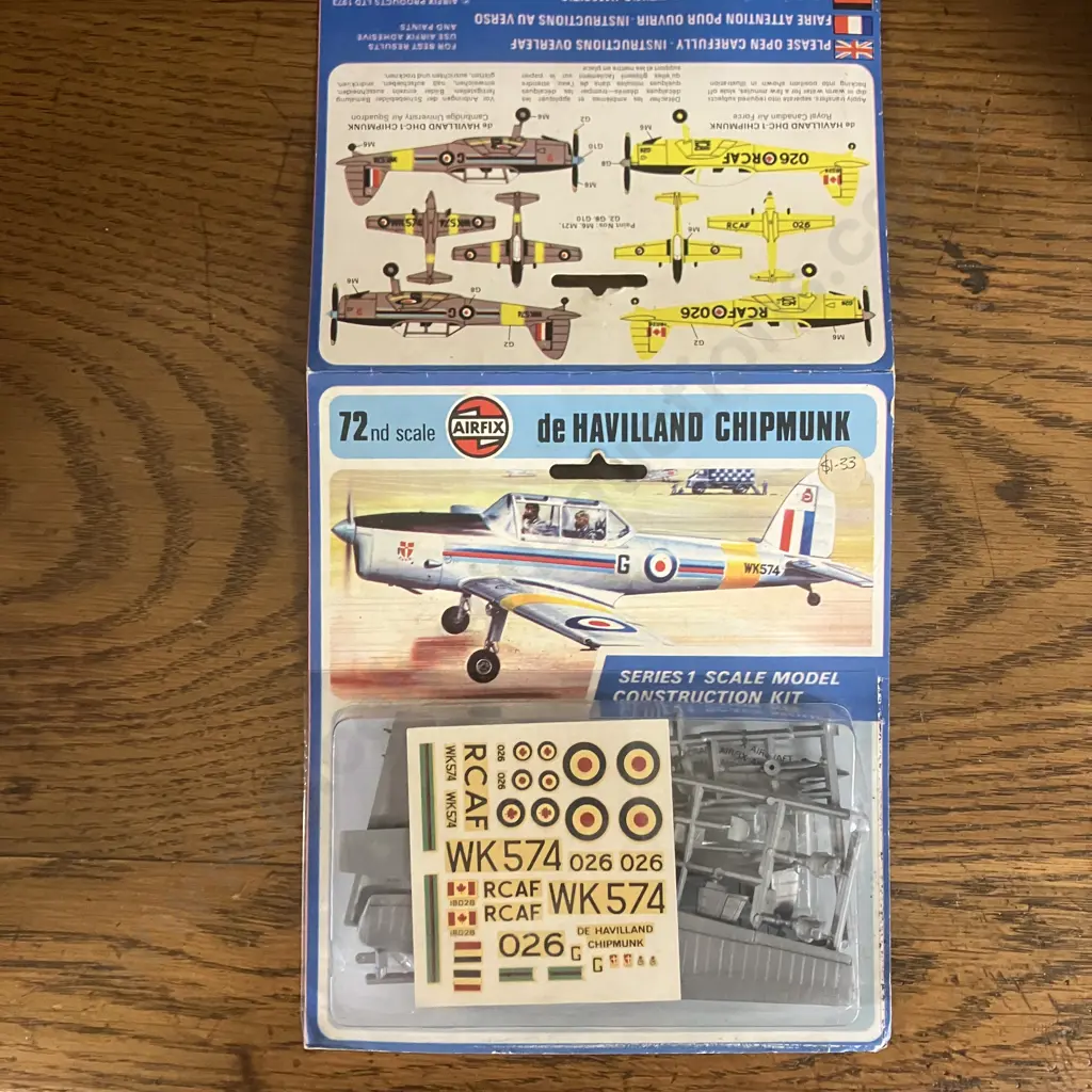Vintage Airfix 1/72 Series 1 Blister Packs x 3 - SA.341 Gazelle, Cessna 0-2A, de Havilland Chipmunk Image 1++
