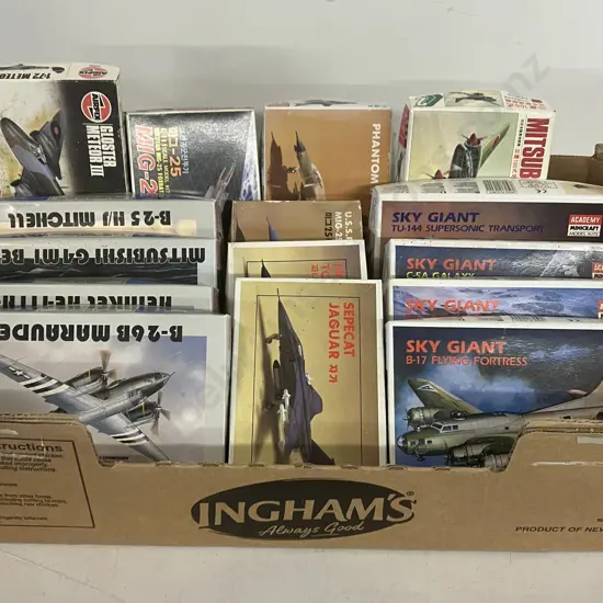 Lot of 15 Assorted Model Kits - Airfix, Academy Minicraft Etc