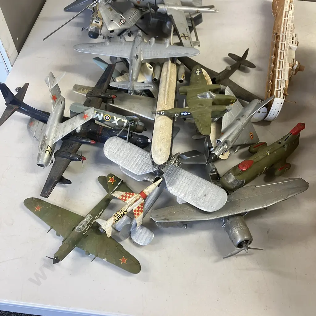 Box Lot - Damaged / Incomplete Model Aircraft, Decal Sheets, Stands Etc Image 1++