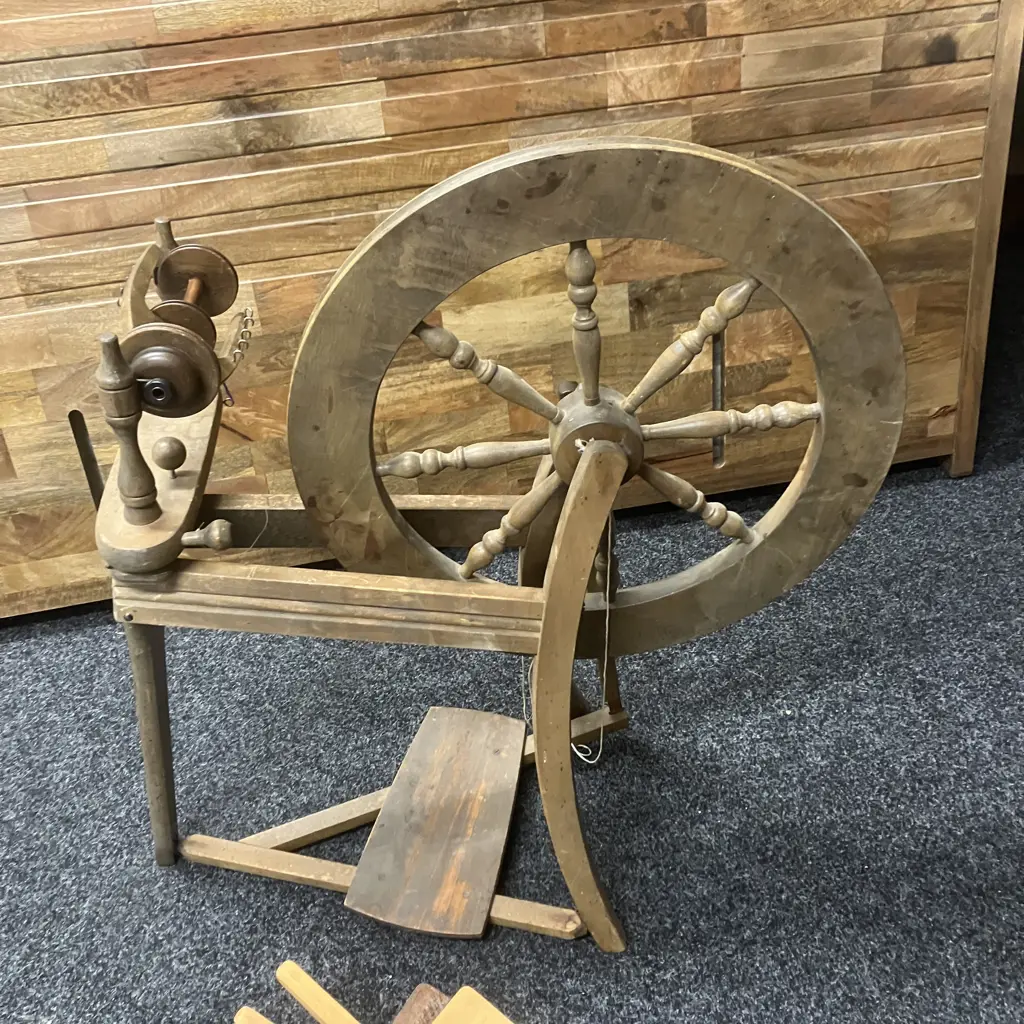Ashford Traditional Spinning Wheel - Single Drive With Lazy Kate, Maintenance Kit, Carding Brushes. 56cm Wheel Image 1++