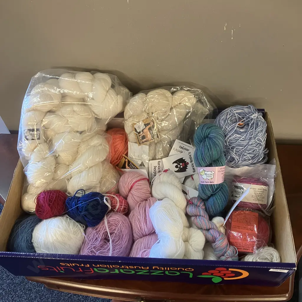 Box Lot Assorted Wool Image 1++
