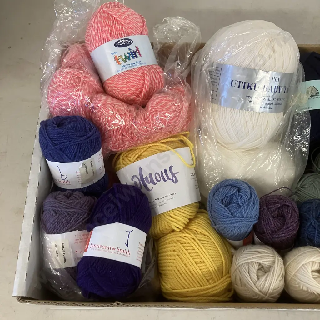 Box Lot Assorted Wools Image 1++