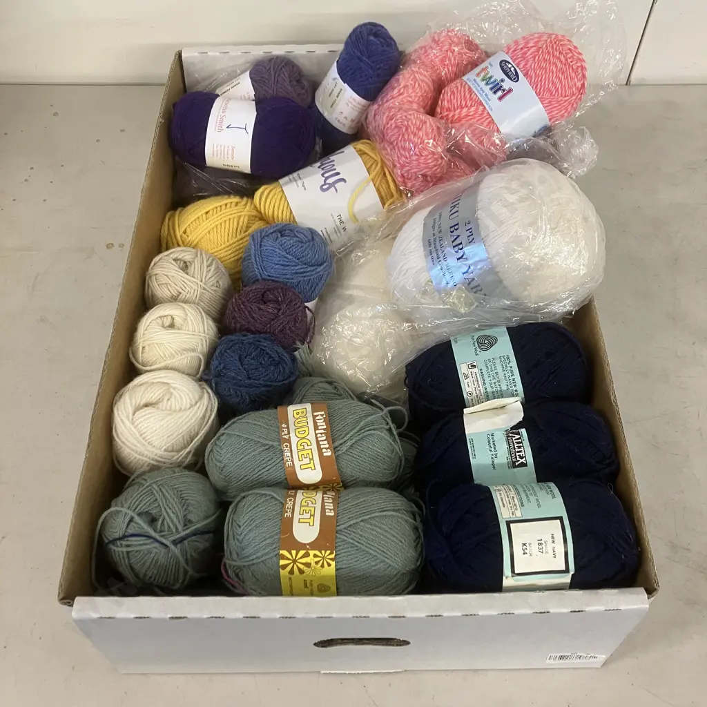 Box Lot Assorted Wools Image 1++