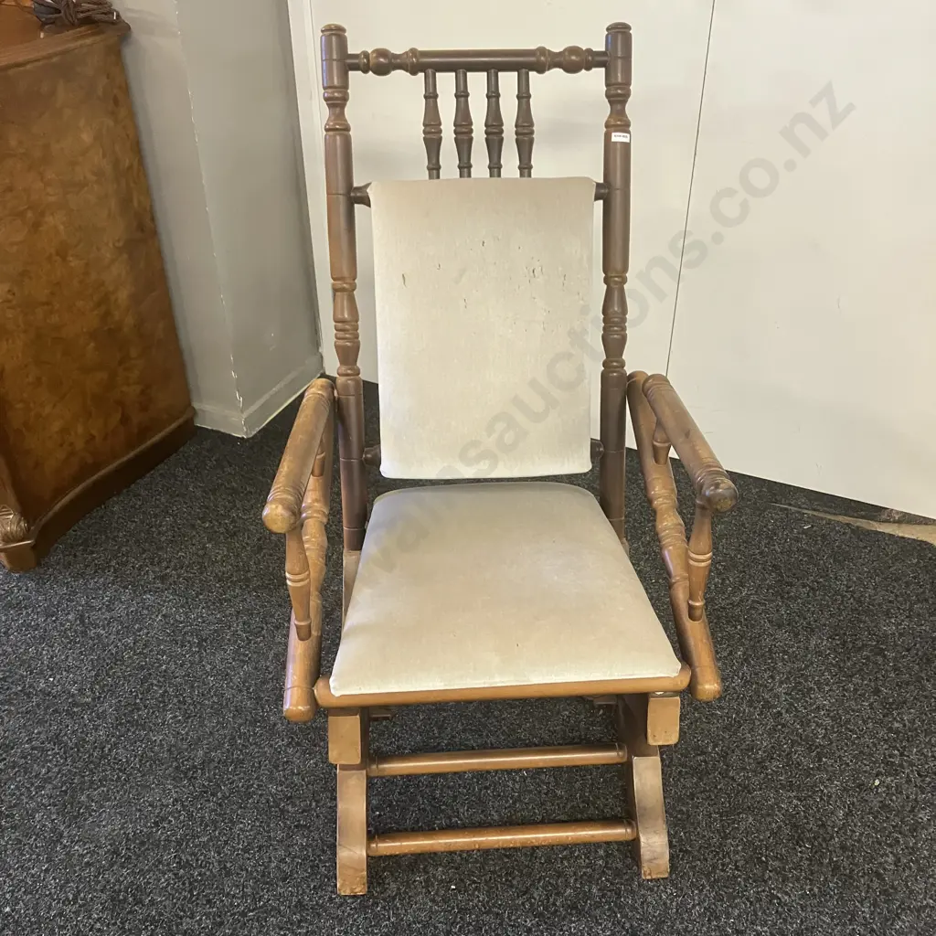 Spinners Steel Sprung Rocking Chair,  (Fabric As Found) Image 1++