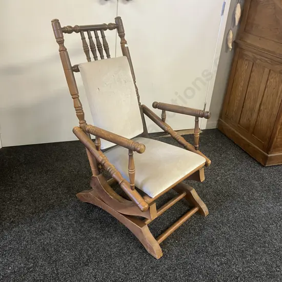 Spinners Steel Sprung Rocking Chair,  (Fabric As Found)