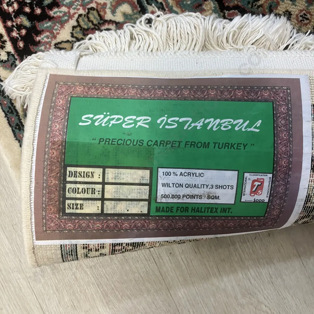 Turkish Carpet 'Super Istanbul' Persian Look Pattern With Pastel Tones & Tassels. 170 x 255cm Image 1++
