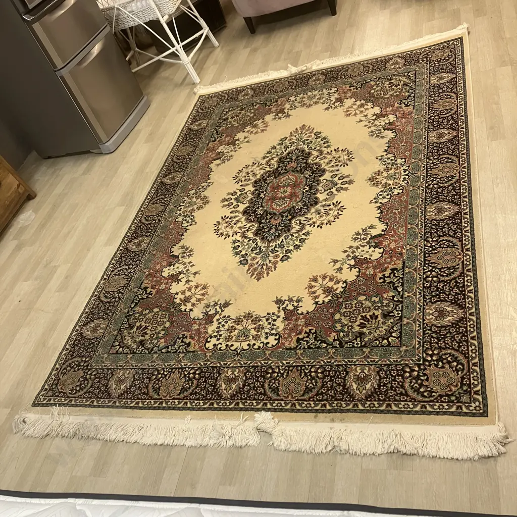 Turkish Carpet 'Super Istanbul' Persian Look Pattern With Pastel Tones & Tassels. 170 x 255cm Image 1++