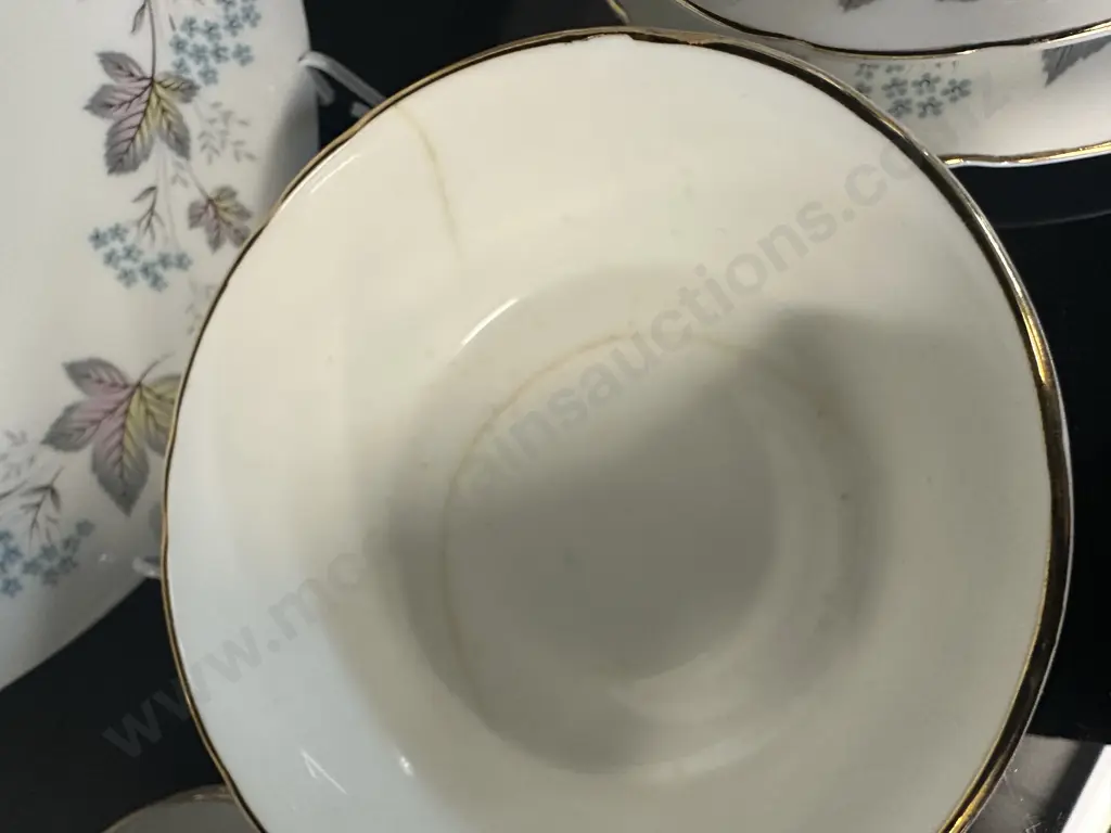 Vintage Paragon Teaware 'Enchantment' Including Four Trios, Cake Plate,  Sugar Bowl & Creamer Image 1++