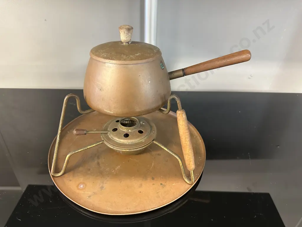 Vintage Copper Fondue Set Image 1++