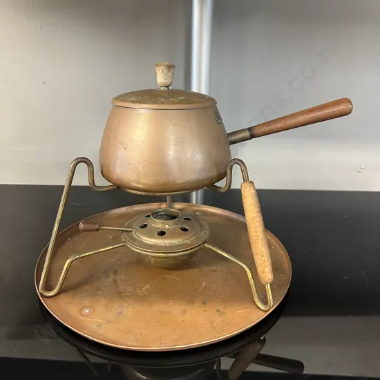 Vintage Copper Fondue Set