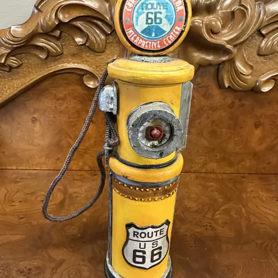 Route 66 Themed Gas Pump Money Box H30cm.