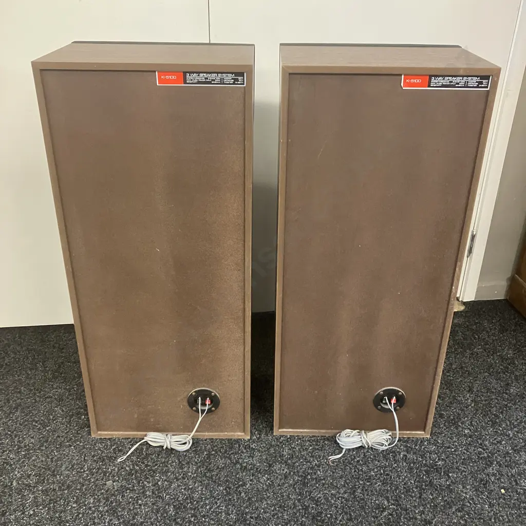 Pair of Sherwood K-5100 Floor Standing Speakers - 8 Ohms 100 Watts Image 1++