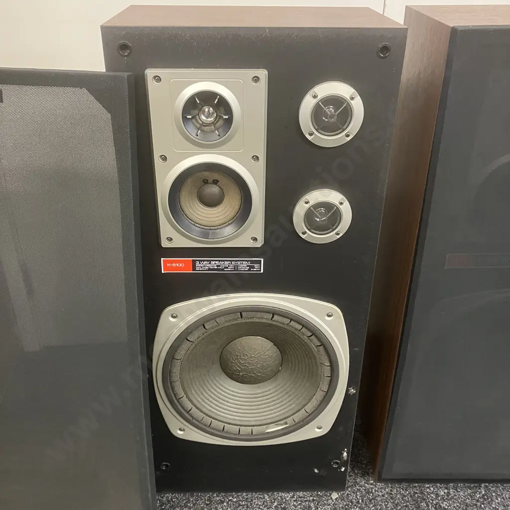 Pair of Sherwood K-5100 Floor Standing Speakers - 8 Ohms 100 Watts Image 1++