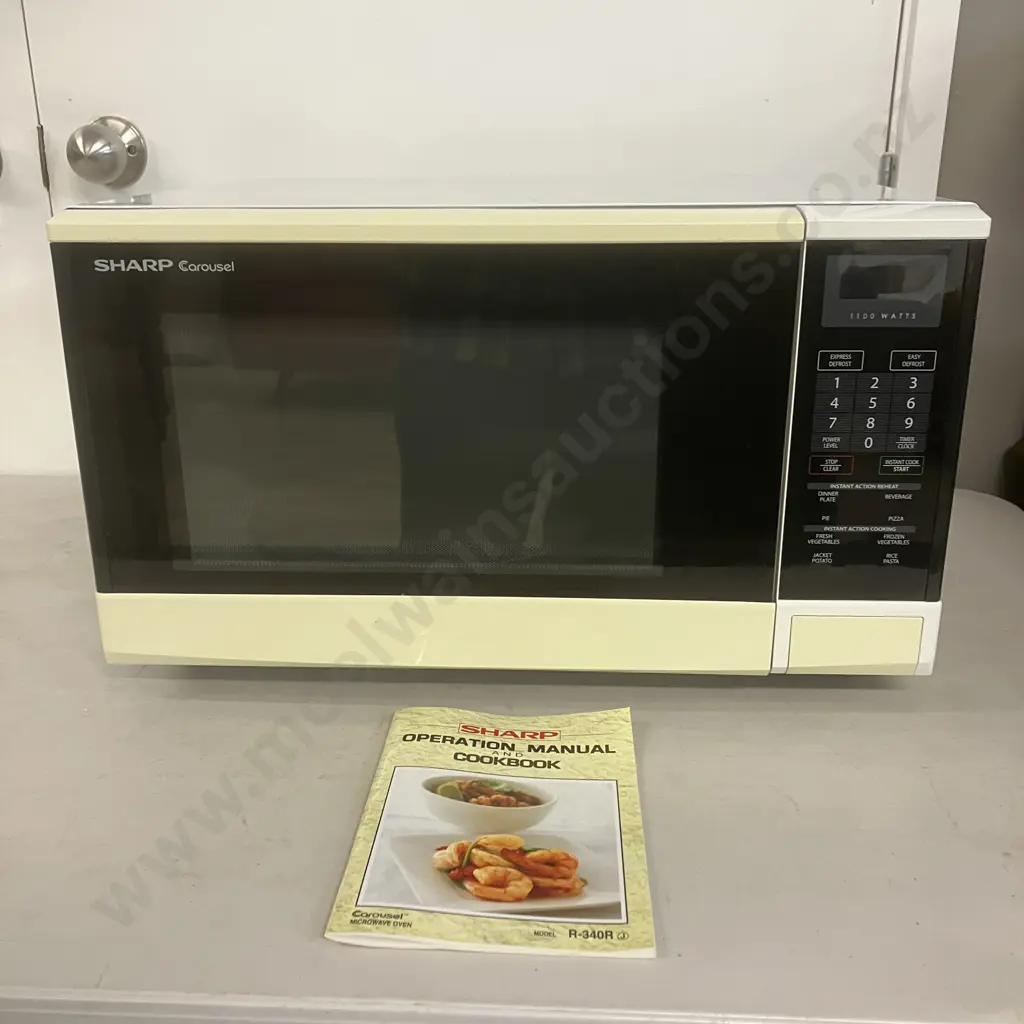 Sharp R-340R (W) Microwave Oven With Manual Image 1++