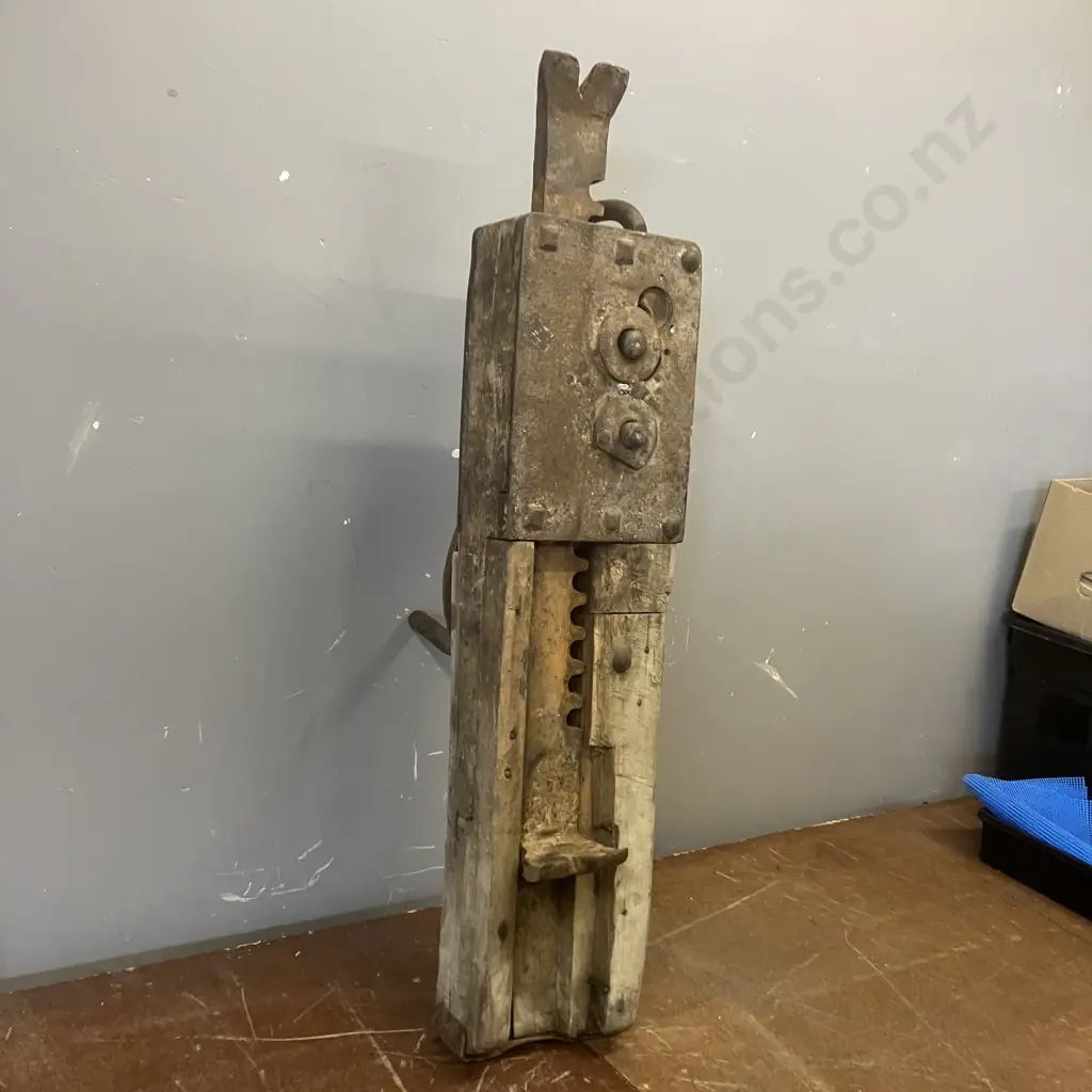Antique New Zealand Timber Jack - 1800's Image 1++