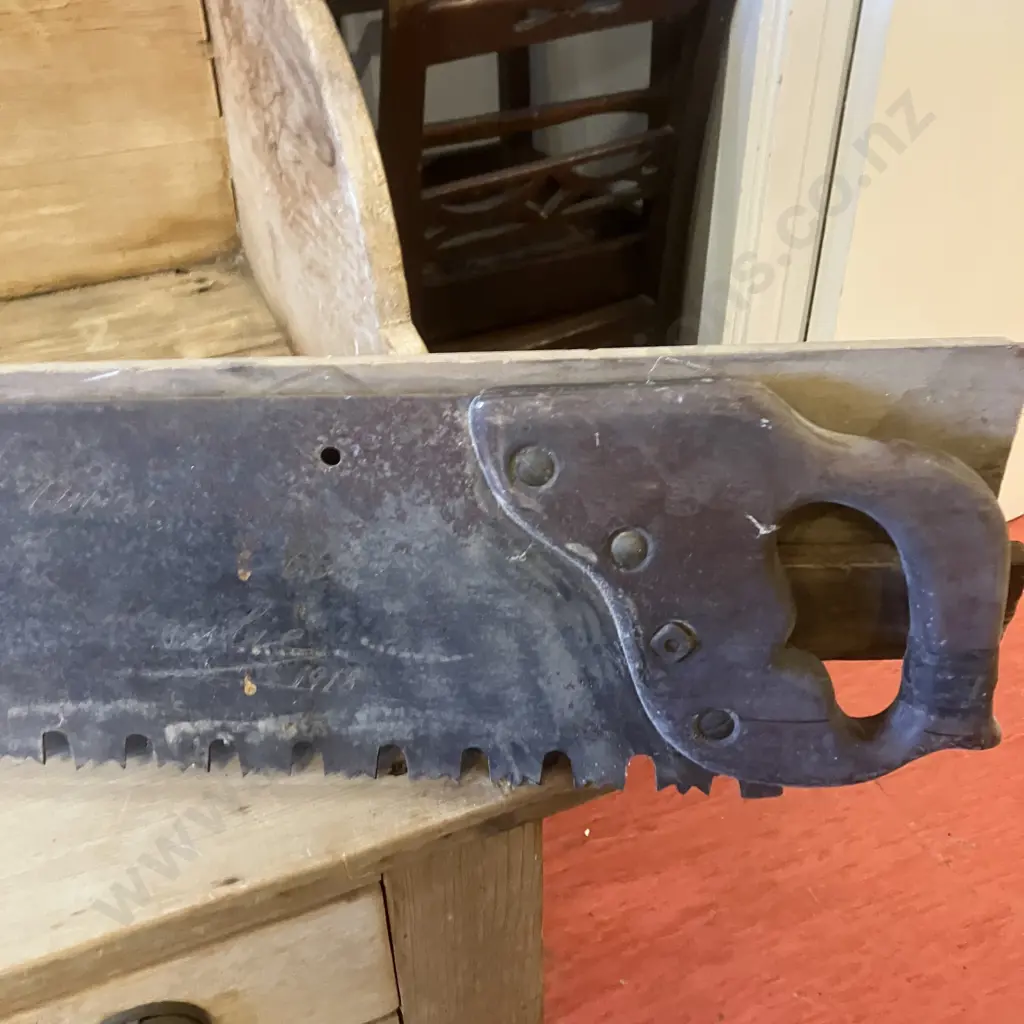 Antique 54" Crosscut Saw Image 1++