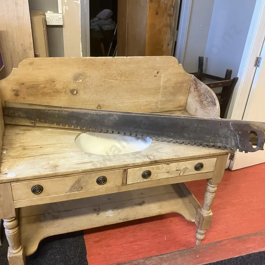 Antique 54" Crosscut Saw Image 1++