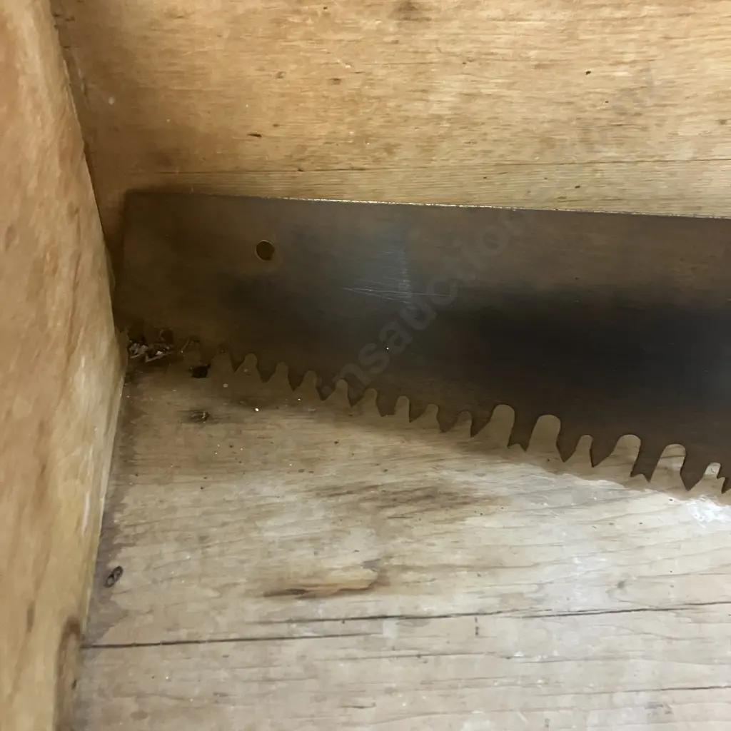 Antique 54" Crosscut Saw Image 1++