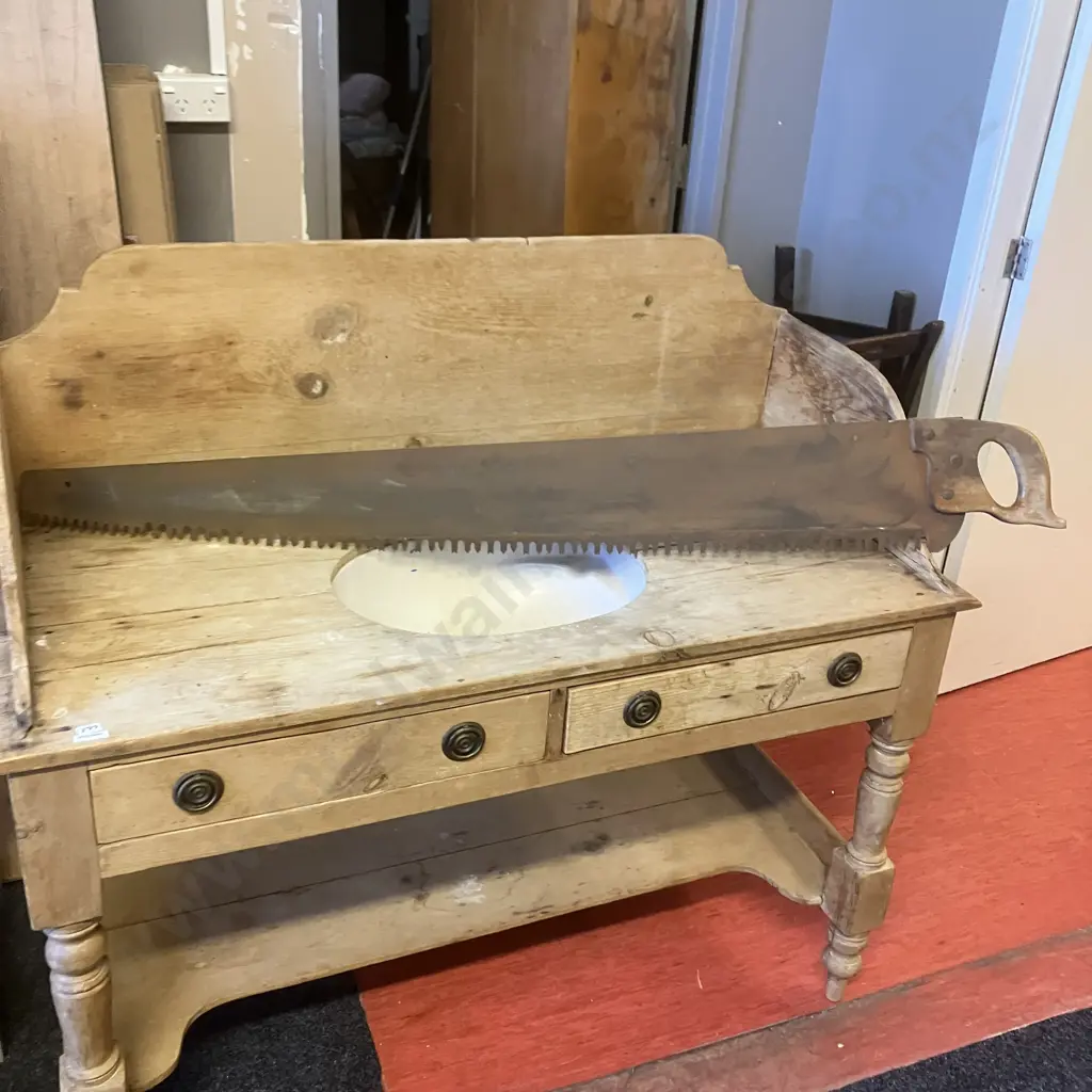 Antique 54" Crosscut Saw Image 1++