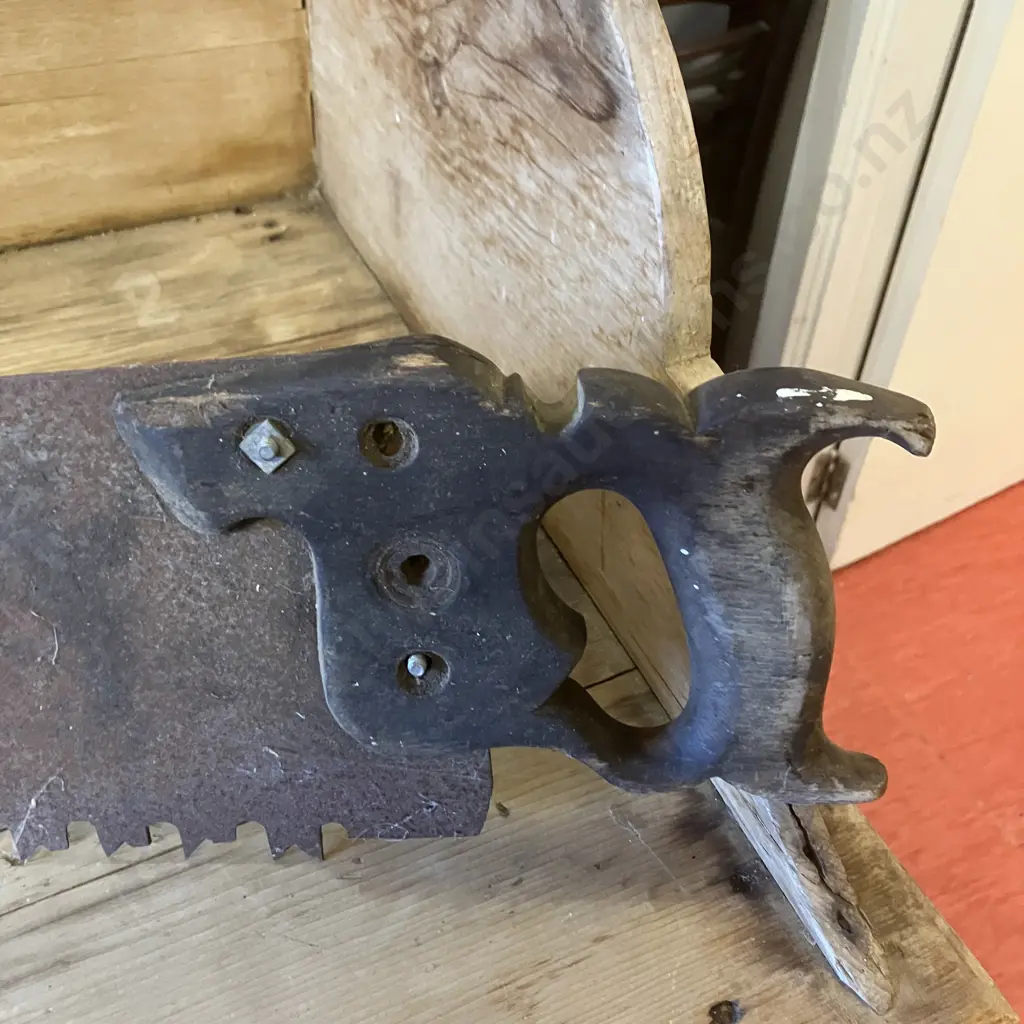 Vintage 41" Crosscut Saw Image 1++
