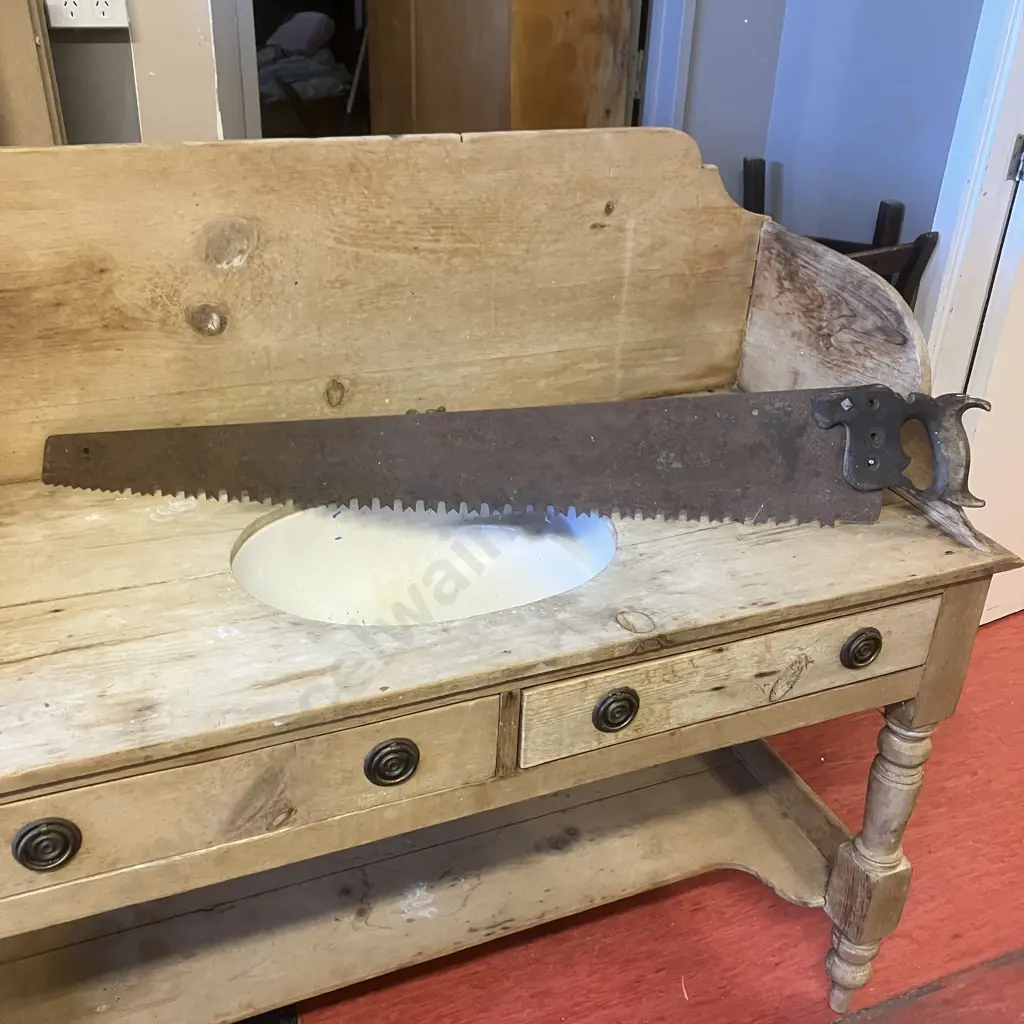 Vintage 41" Crosscut Saw Image 1++