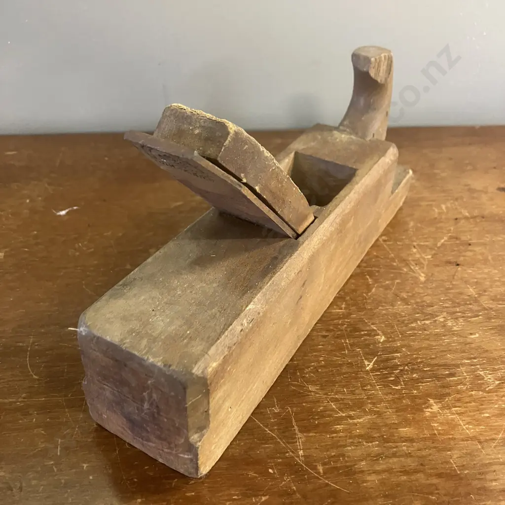 Antique Wooden Smoothing Plane - W. Marples & Sons Hibernia Sheffield Stamped On Blade Image 1++