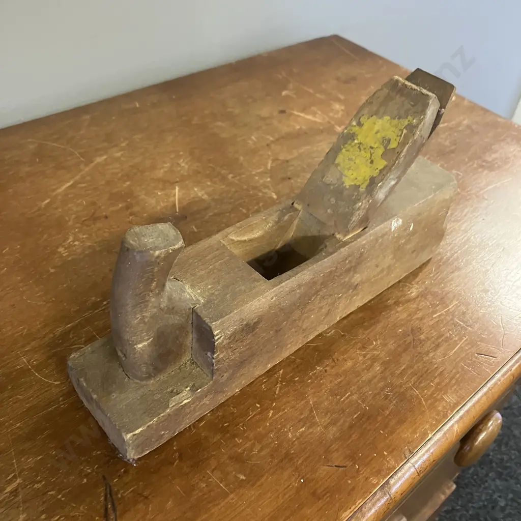 Antique Wooden Smoothing Plane - W. Marples & Sons Hibernia Sheffield Stamped On Blade Image 1++