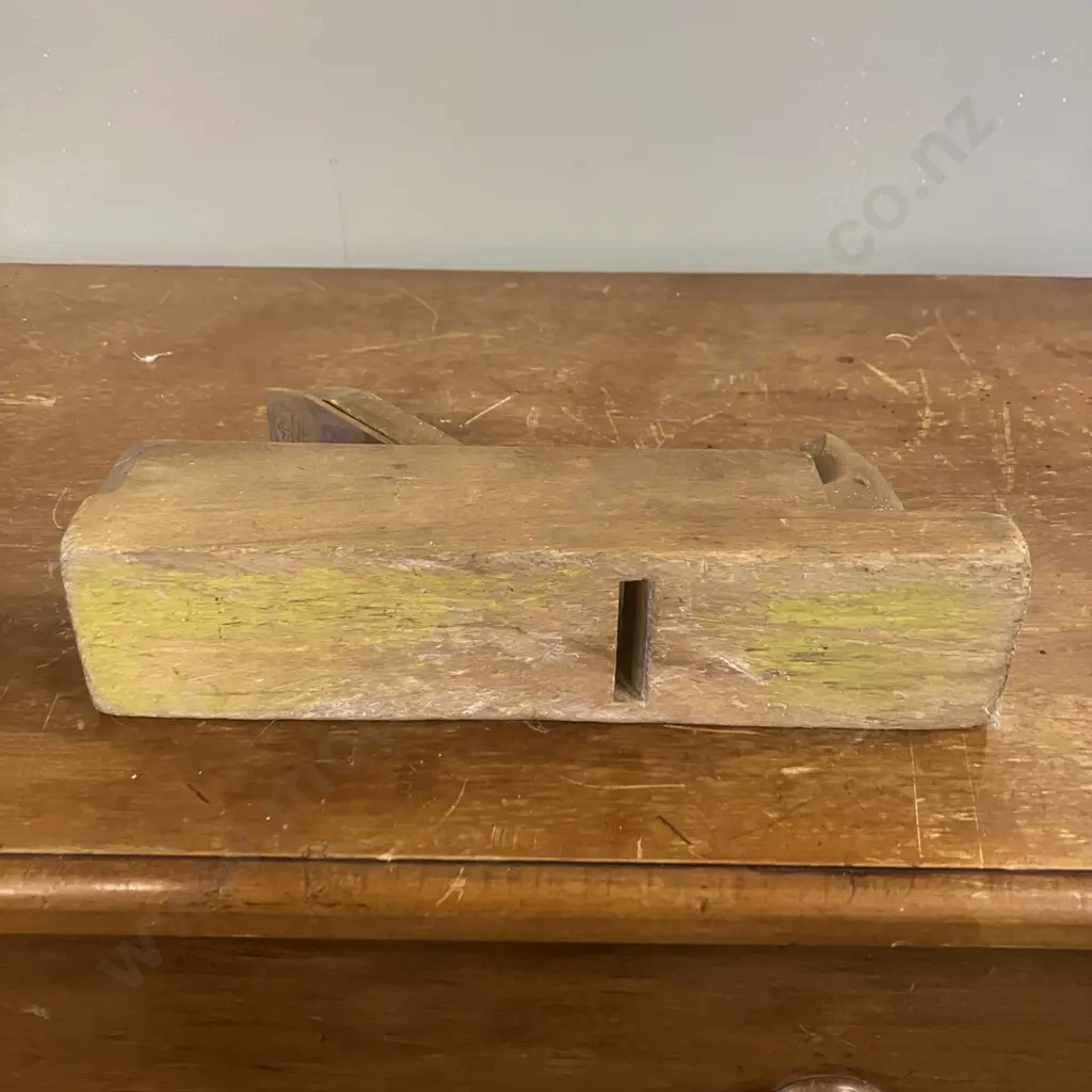 Antique Wooden Smoothing Plane - W. Marples & Sons Hibernia Sheffield Stamped On Blade Image 1++