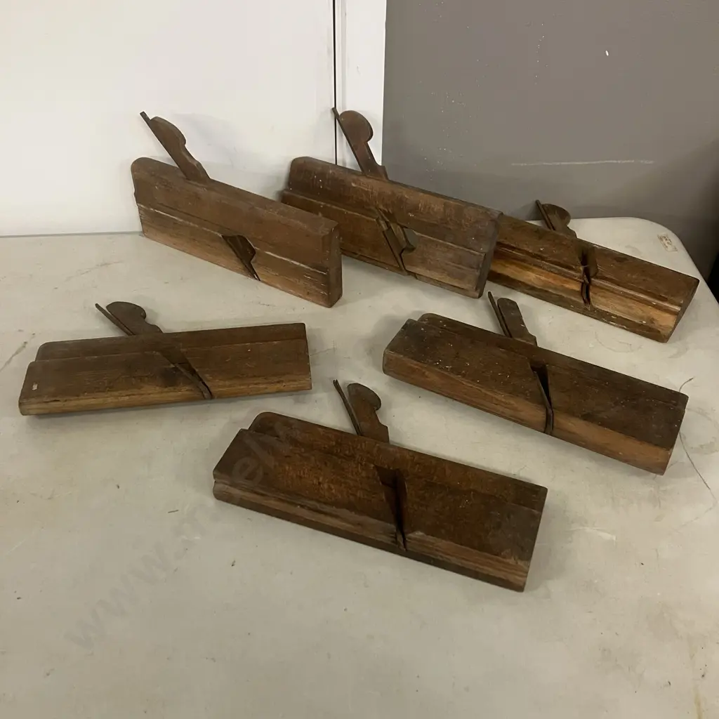 6 x Antique Wooden Moulding Planes Image 1++