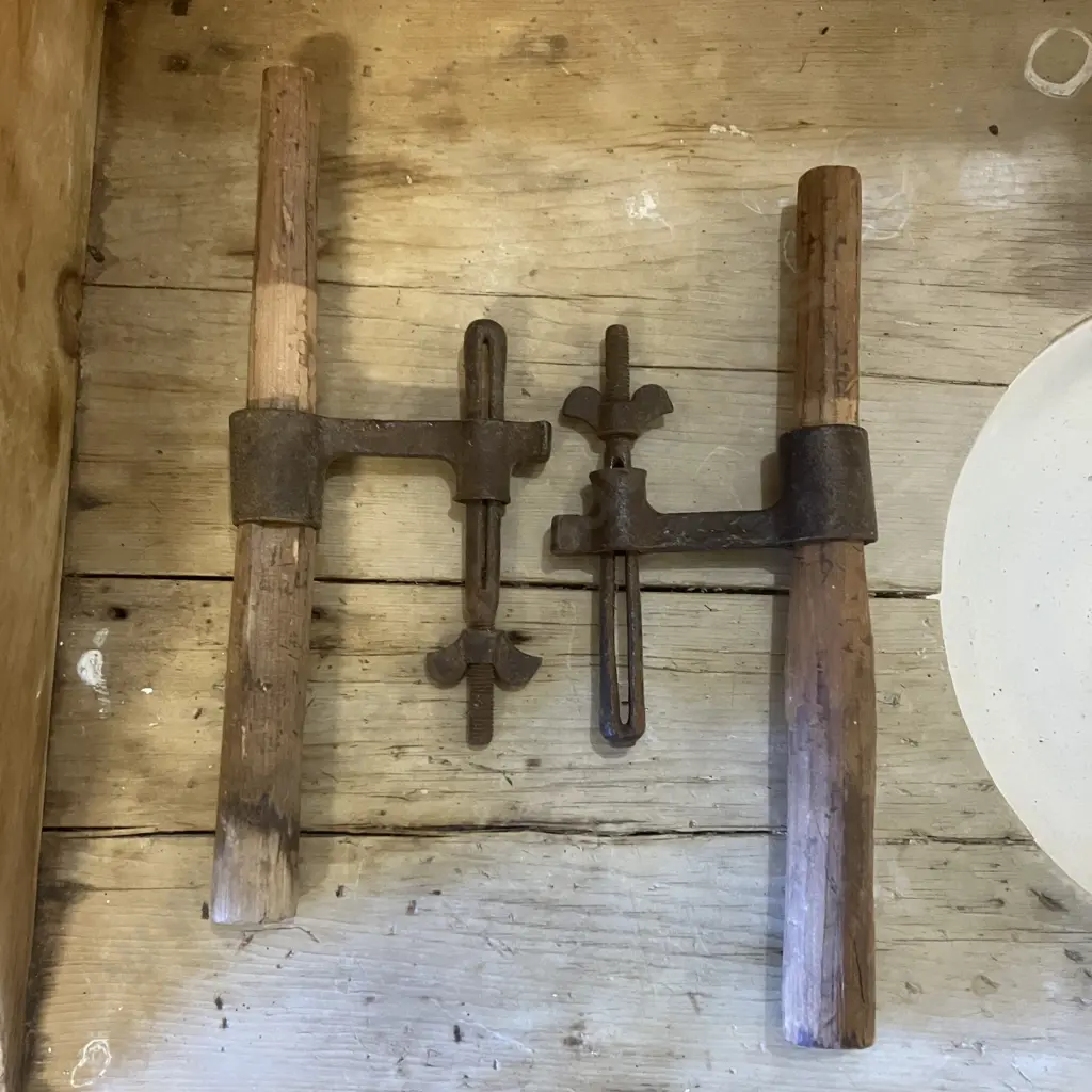 Pair of Antique 2-Man Crosscut Saw Handles Image 1++