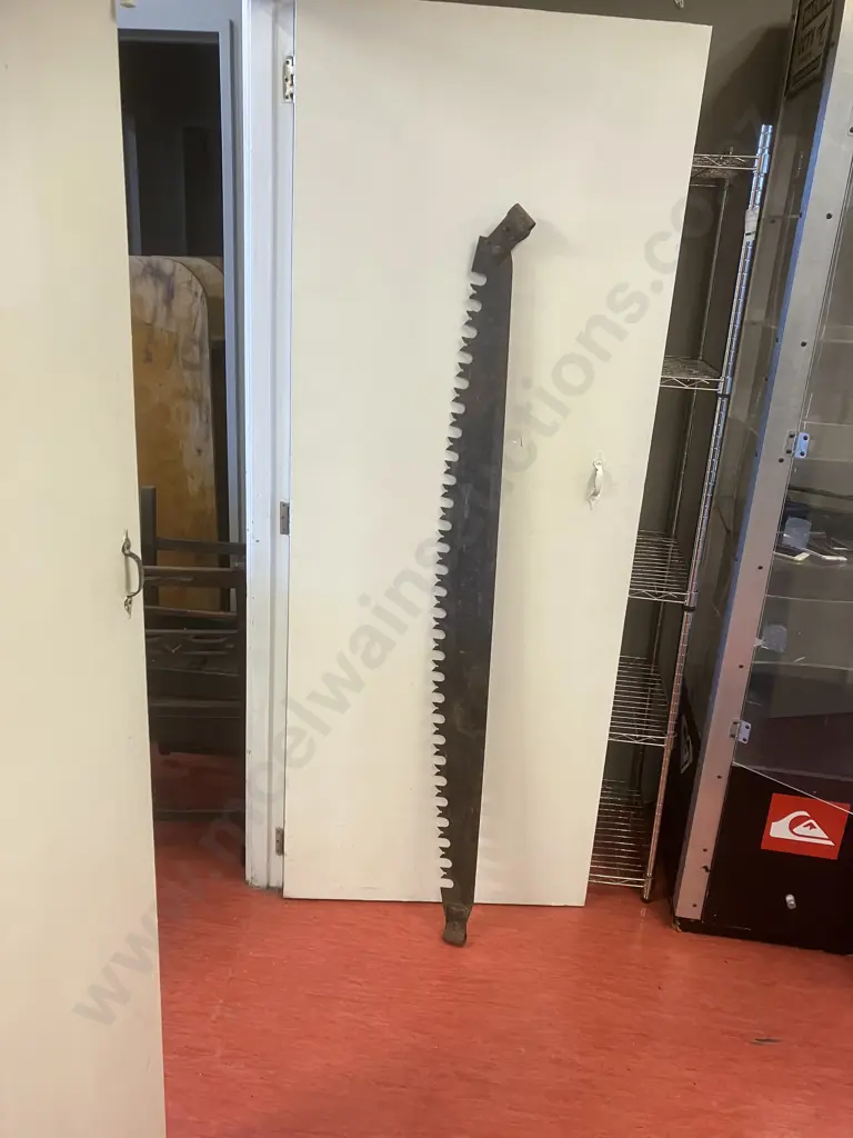 Antique 64" 2-Man Crosscut Saw Blade Image 1++