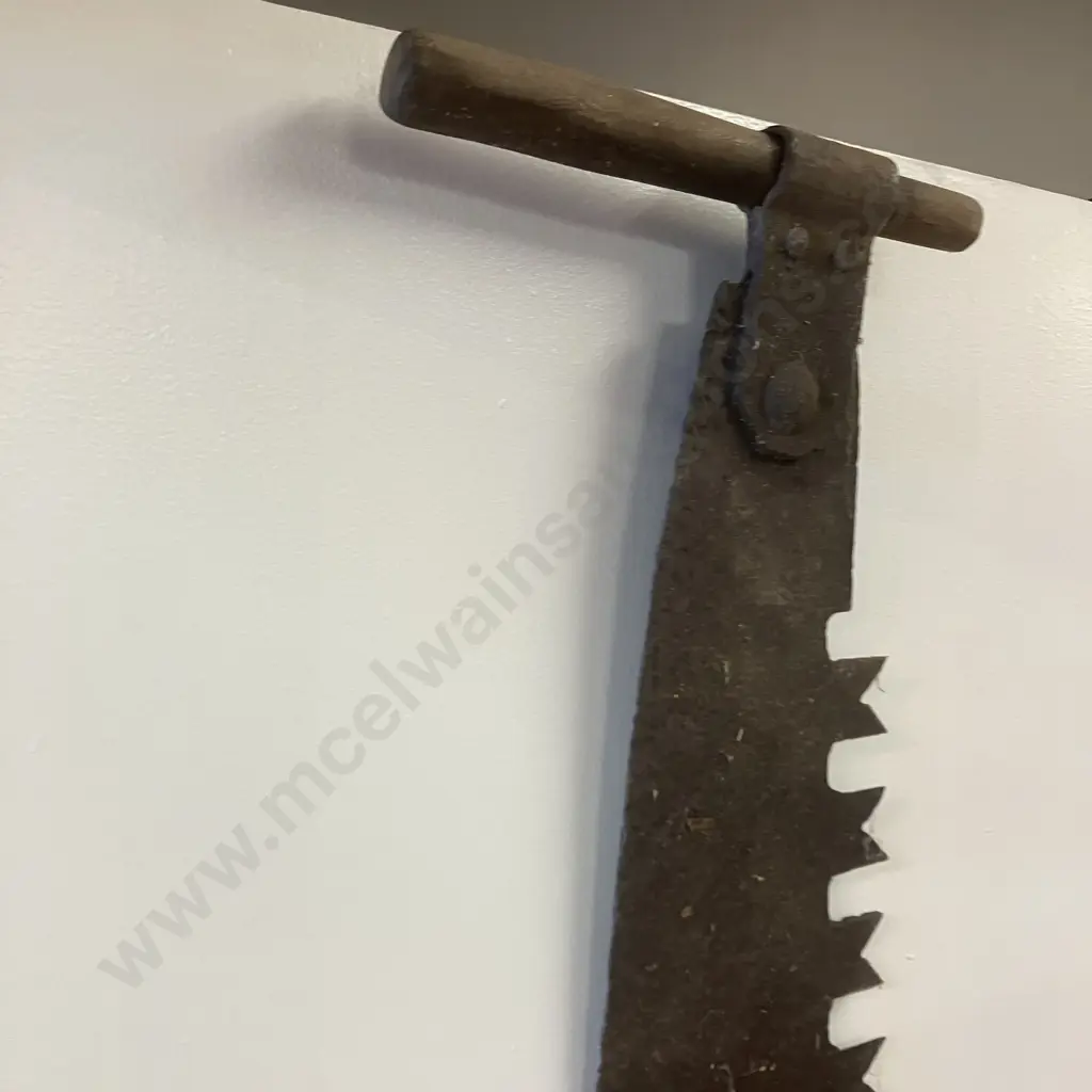Antique 82" 2-Man Crosscut Saw (Distressed) Image 1++
