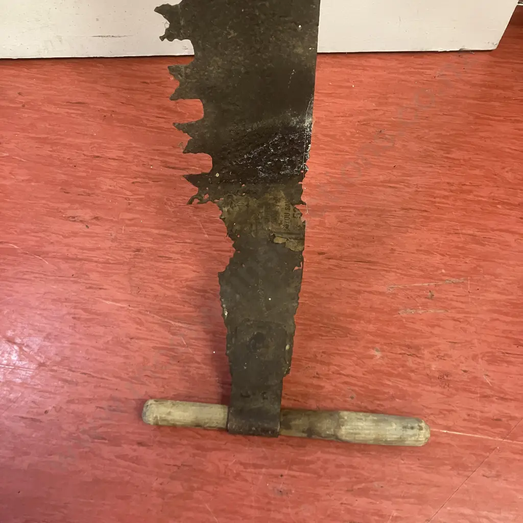 Antique 82" 2-Man Crosscut Saw (Distressed) Image 1++
