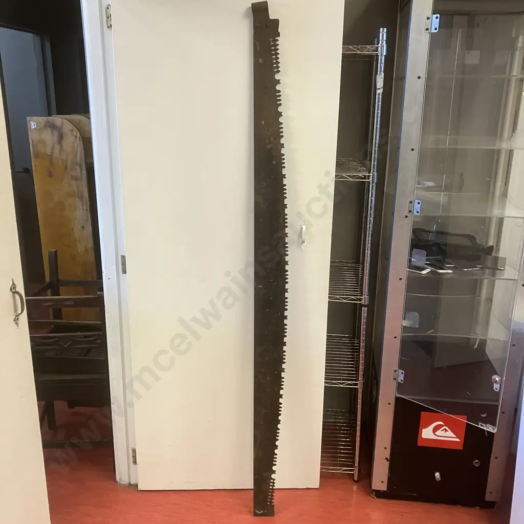 Antique 74" 2-Man Crosscut Saw Blade Image 1++