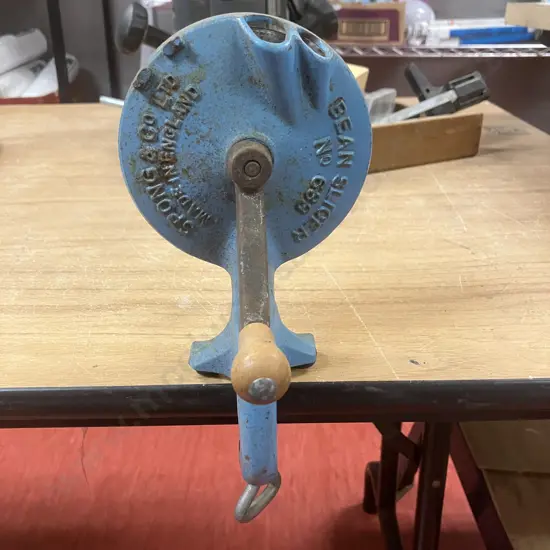 Vintage Blue Spong and Co - England No. 633 Bean Slicer