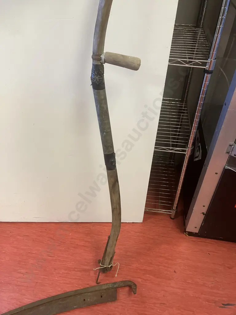 Antique Hay Scythe Stamped USA With 27" Blade (As Found Condition) Image 1++
