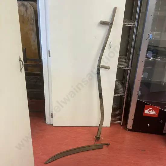 Antique Hay Scythe Stamped USA With 27" Blade (As Found Condition)