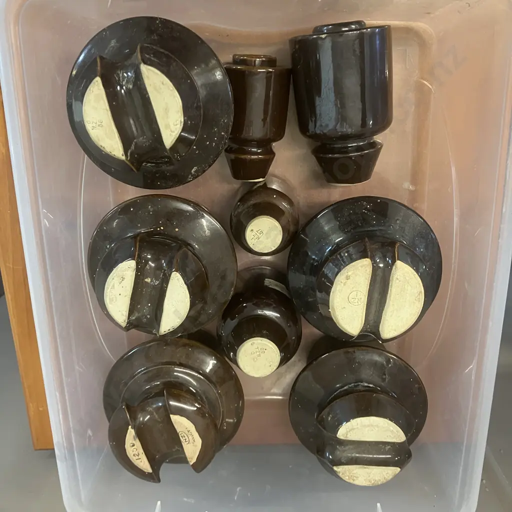 NZI Insulators - Stamped, Assorted x 9 Image 1++