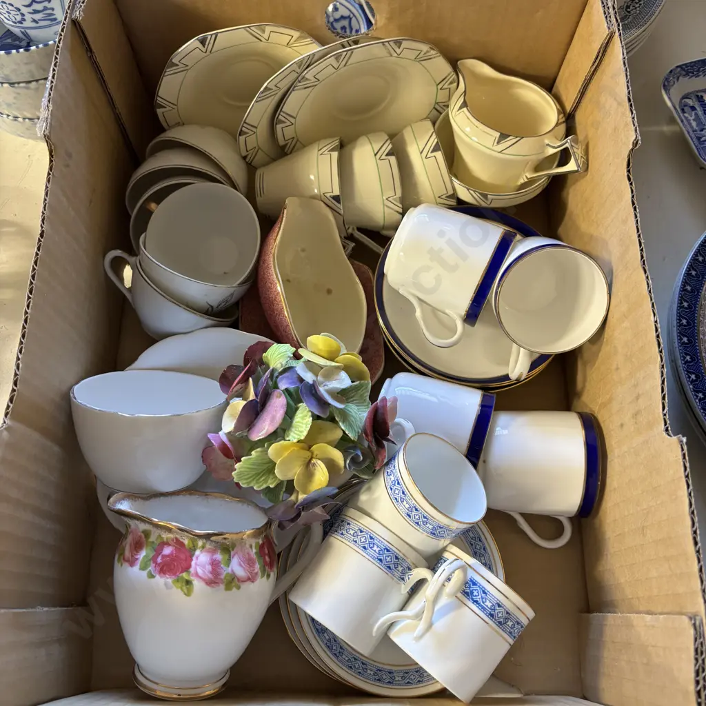 Box lot of assorted Collectable teaware incl demitasse etc Image 1++