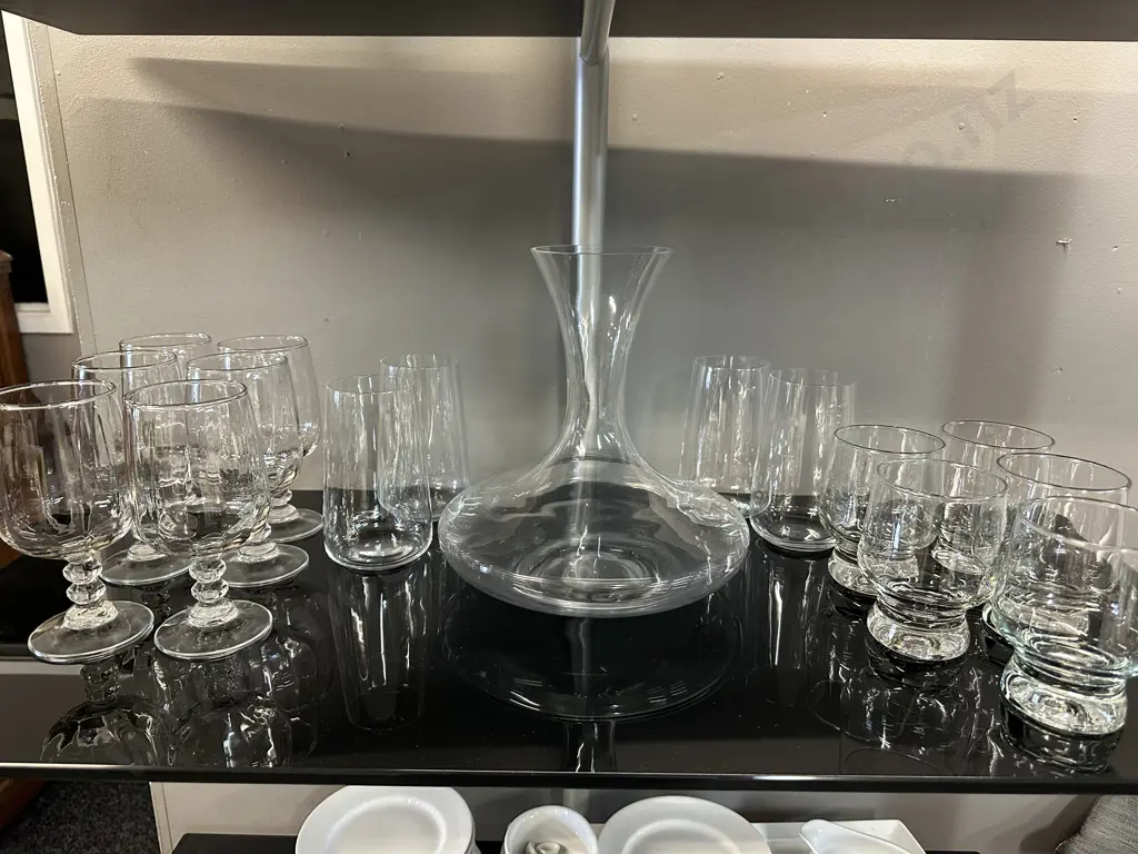 Selection Of Glasses & Decanter Image 1++