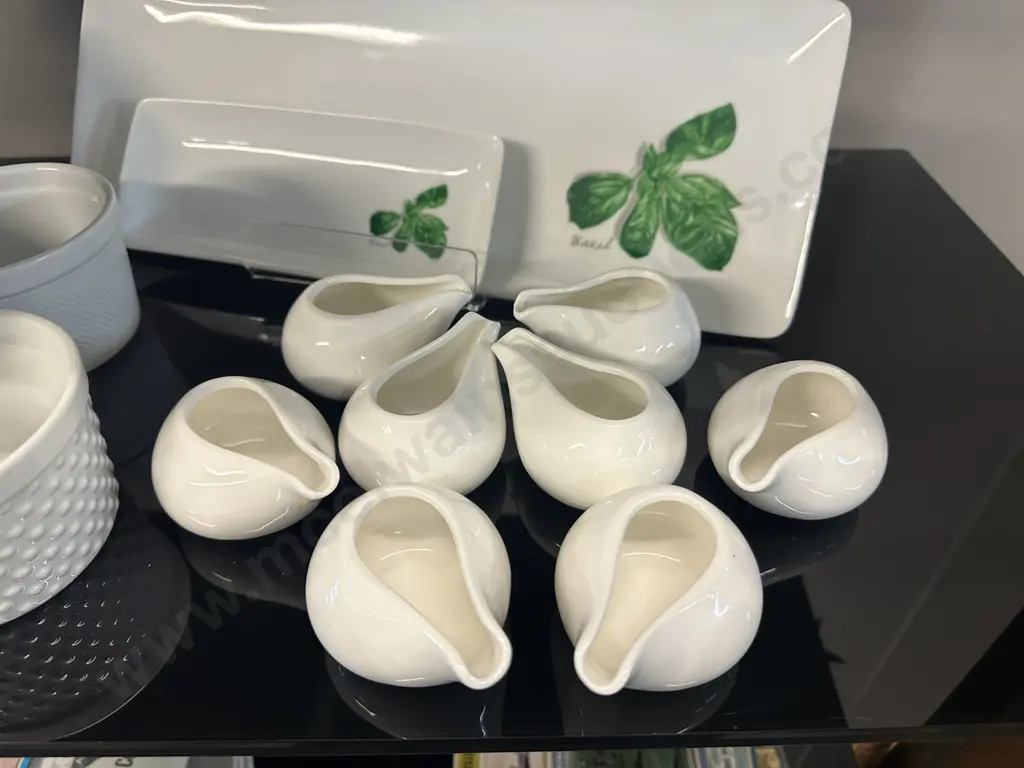 Selection Of White Crockery Including db design, Cordon Bleu Ramekins, Platters Etc Image 1++
