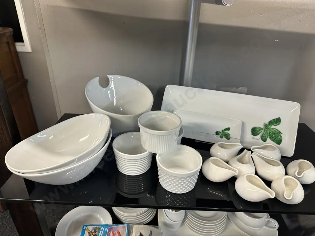 Selection Of White Crockery Including db design, Cordon Bleu Ramekins, Platters Etc Image 1++