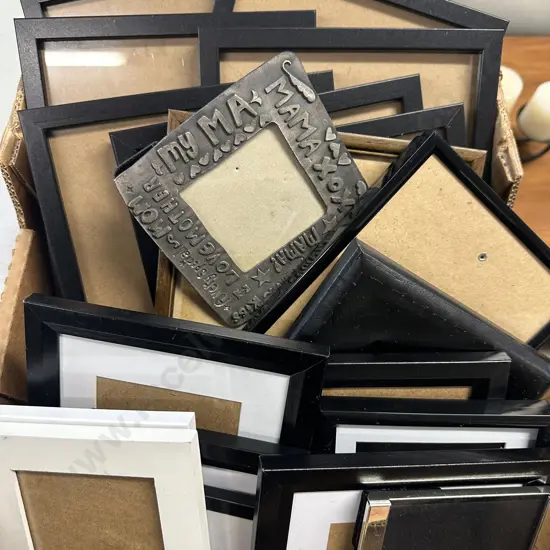 Box Lot Of Assorted Photo Frames  